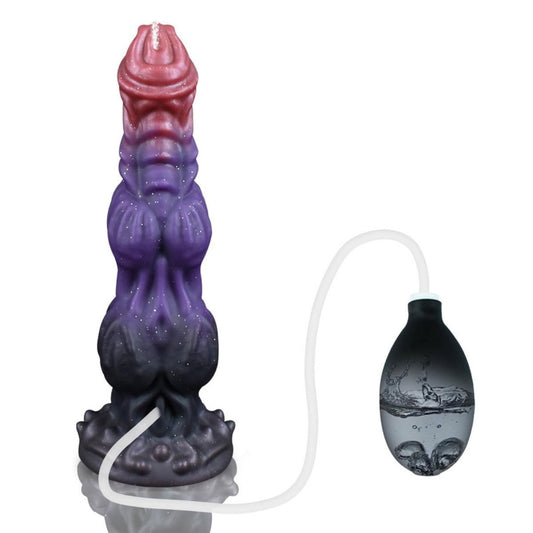 Squirting Fantasy Silicone Dragon Dildo – Vaginal Masturbation Tool with Swelling Texture and Fake Cum Injection