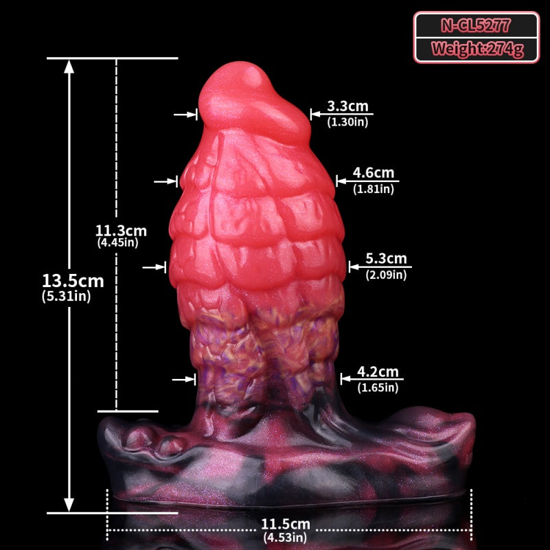 Fantasy Silkworm Cocoon Silicone Anal Plug Dildo – Deep Pressure Sex Toys with Anchor-Shaped Base