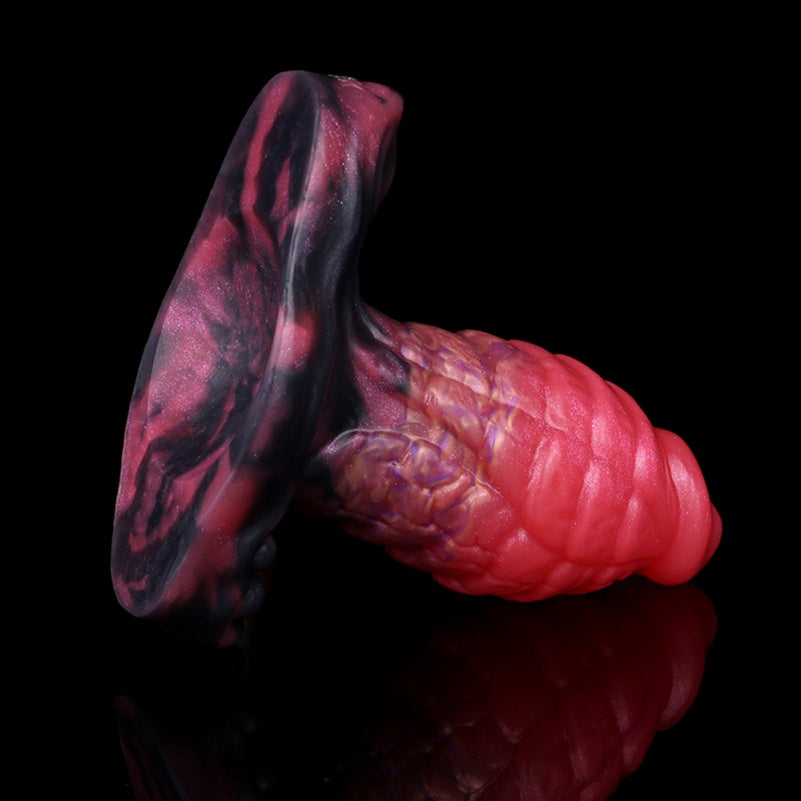 Fantasy Silkworm Cocoon Analplug-Dildo aus Silikon – Sexspielzeug für tiefen Druck mit ankerförmiger Basis
