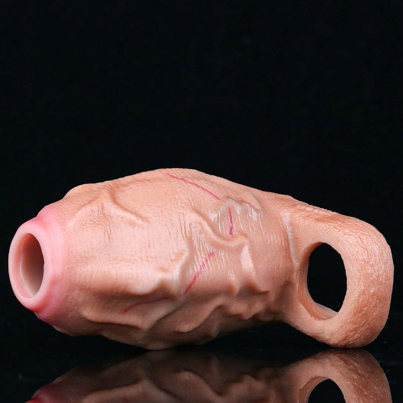 Localized Swelling Fantasy Penis Sleeve – Male Extension and Ejaculation Control Sex Toys