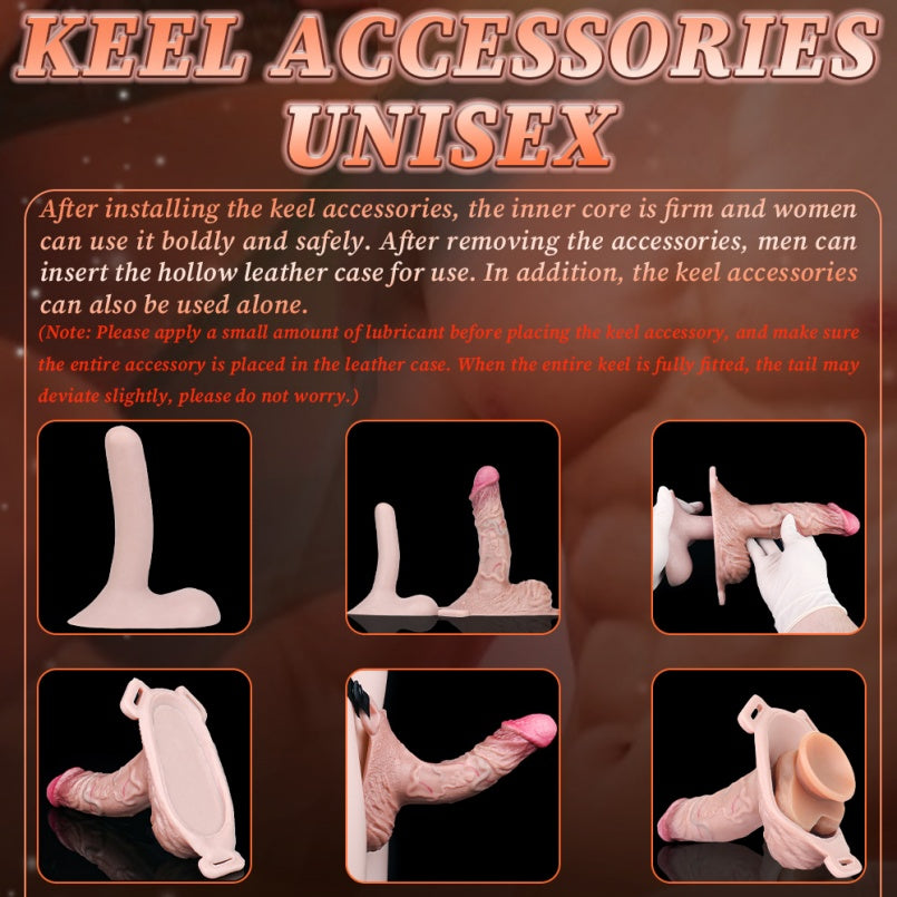Realistic Silicone Wearable Cock Sleeve – 8-Inch Extension & Ejaculation Control Sex Toys for Men