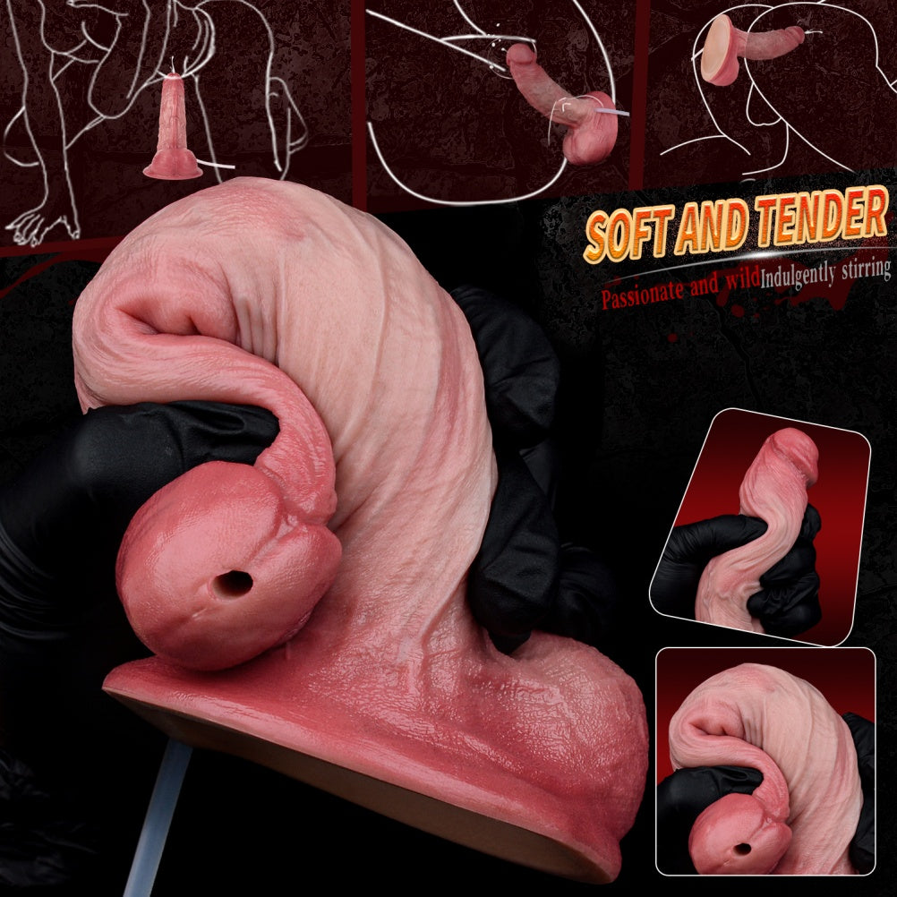 Meaty Silicone Realistic Squirt Dildo - Simulated Ejaculation Female Masturbation Toys