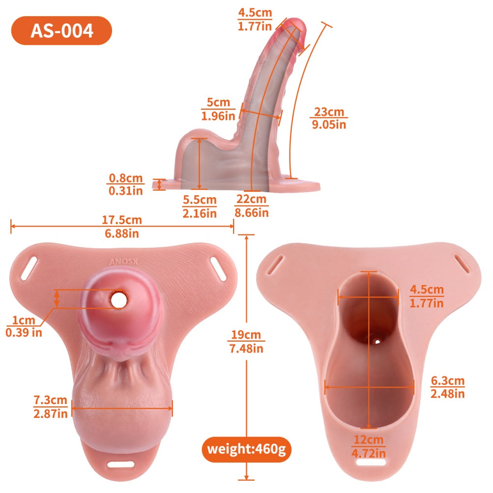 Realistic Strap-On Silicone Cock Sleeve - Male Penis Softness Improvement & Extension Tool