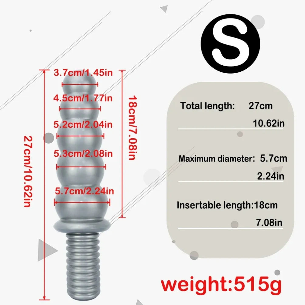 Handheld Fantasy Anal Beads Silikondildo - Weibliches Fisting-Expansions-Masturbationsspielzeug