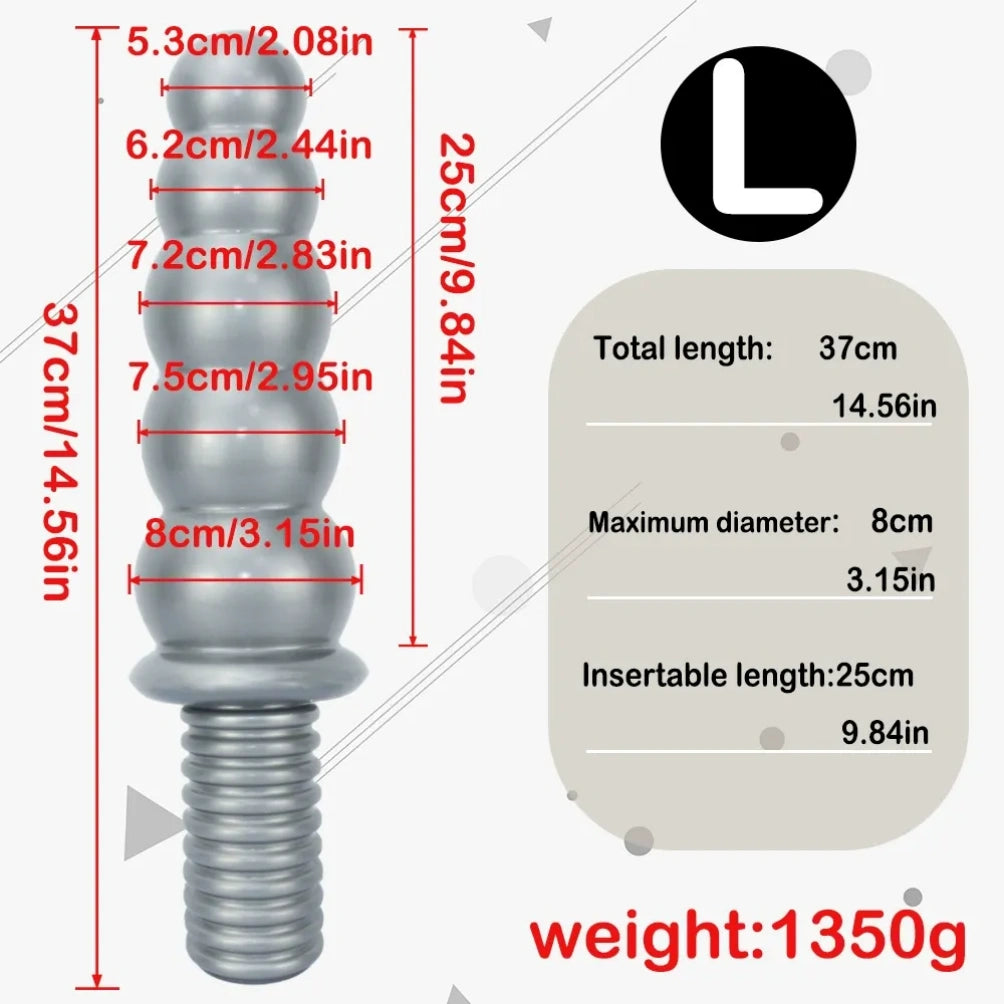 Handheld Fantasy Anal Beads Silikondildo - Weibliches Fisting-Expansions-Masturbationsspielzeug