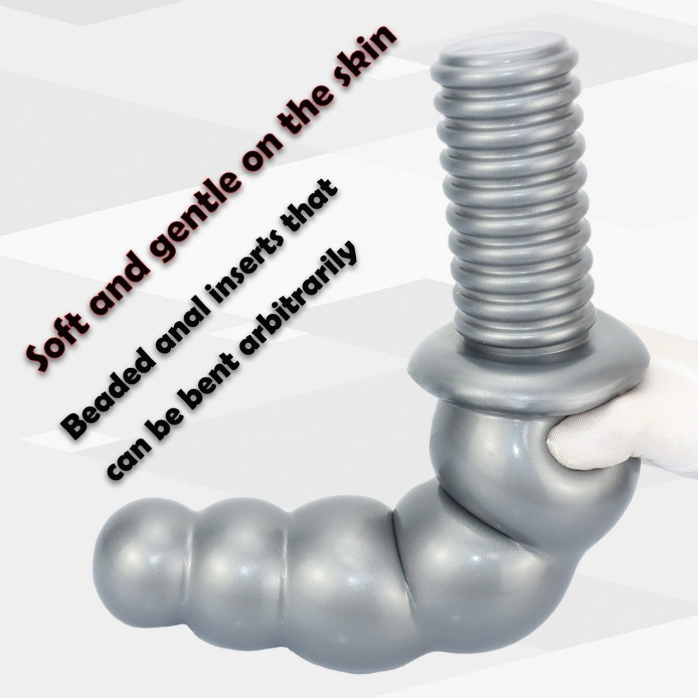 Handheld Fantasy Anal Beads Silikondildo - Weibliches Fisting-Expansions-Masturbationsspielzeug