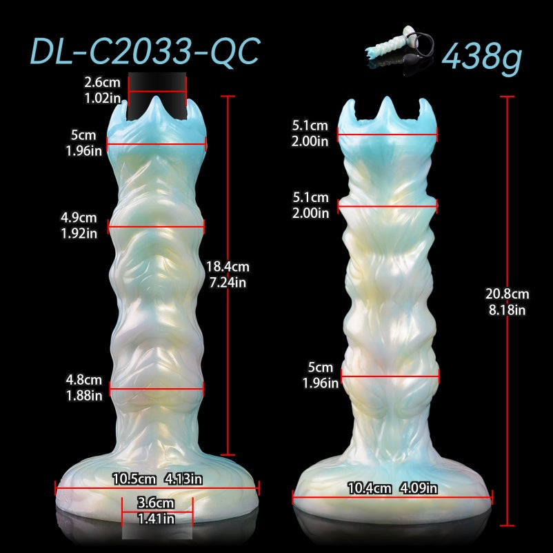 Spiral Silicone Fantasy Dildo Ovipositor – Female Anal and Vaginal Stimulator