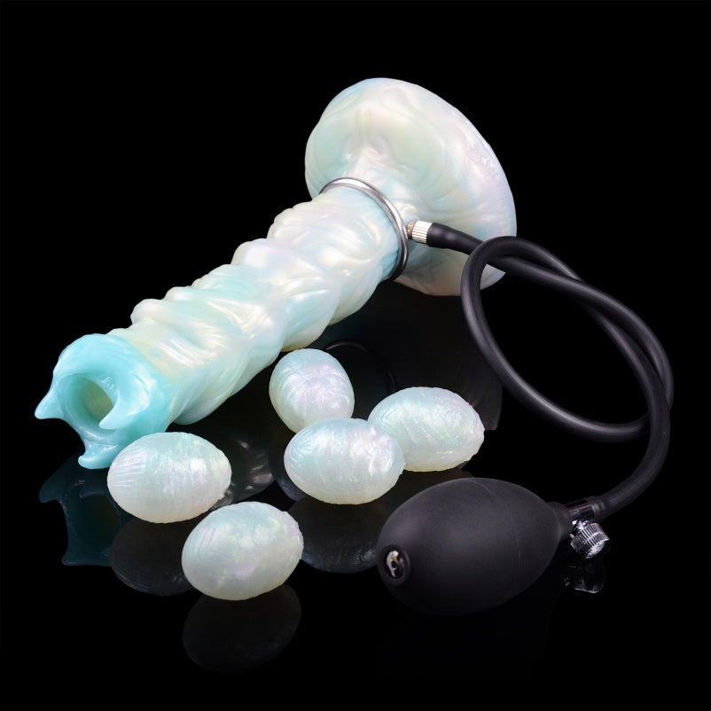 Spiral Silicone Fantasy Dildo Ovipositor – Female Anal and Vaginal Stimulator