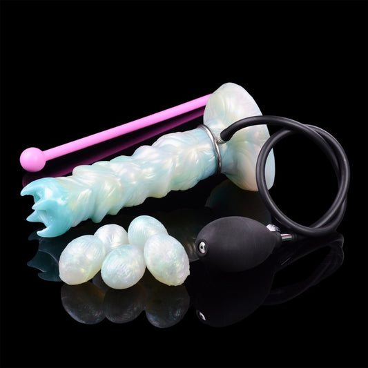 Spiral Silicone Fantasy Dildo Ovipositor – Female Anal and Vaginal Stimulator