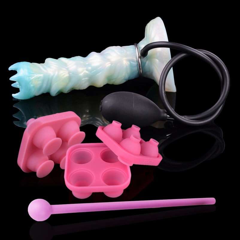 Spiral Silicone Fantasy Dildo Ovipositor – Female Anal and Vaginal Stimulator