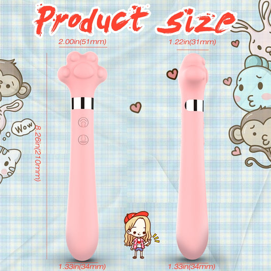 Fantasy Cat Paw G-Spot Vibrating Magic Wand – Insertable Female Vaginal Stimulator