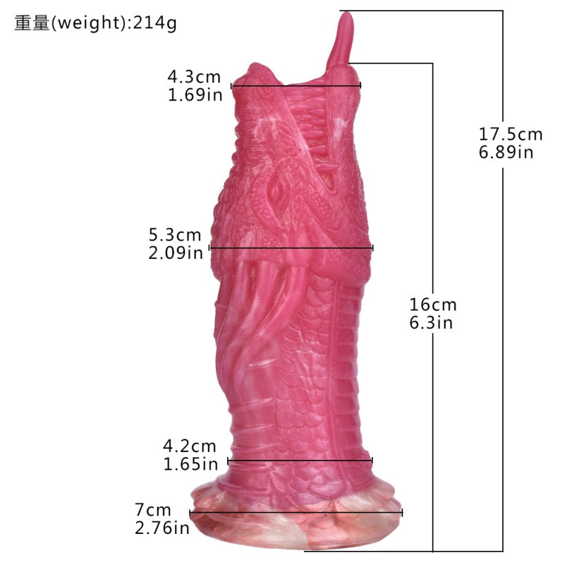 Fantasy Drakes Dick Ovipositor Anal Plug - Blood Red Silicone Masturbating Sex Toys for Women