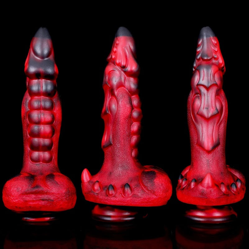 Crimson Fantasy Drakes Dick Vibration mit Saugnapf – Intelligentes, beheiztes Sexspielzeug für Frauen