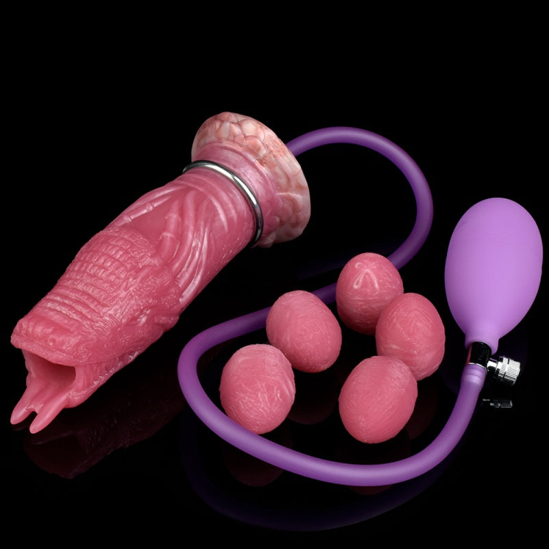 Fantasy Drakes Dick Ovipositor Anal Plug - Blood Red Silicone Masturbating Sex Toys for Women