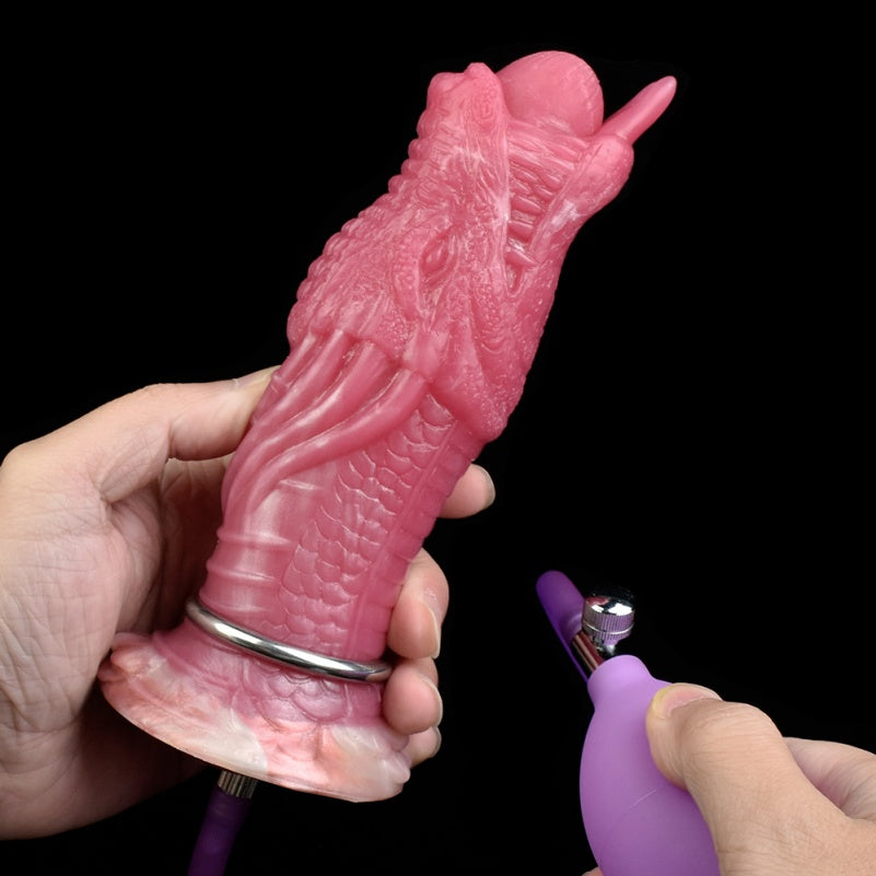 Fantasy Drakes Dick Ovipositor Anal Plug - Blood Red Silicone Masturbating Sex Toys for Women