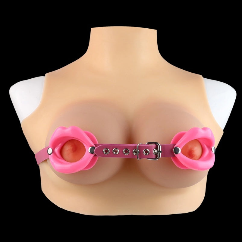 Pinces à tétons en forme de lèvres pour jeux de bondage et de sexe coquin – Sangle pour femme, jouets BDSM pour stimulation sexuelle