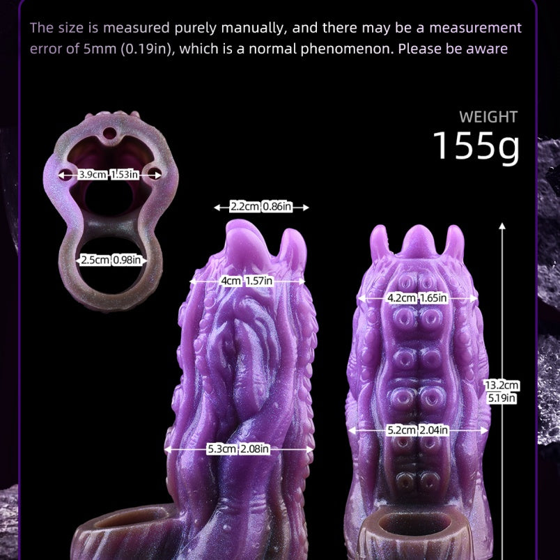 Tentacle Fantasy Silicone Cock Sleeve – Purple Reinforcement for Male Sexual Power