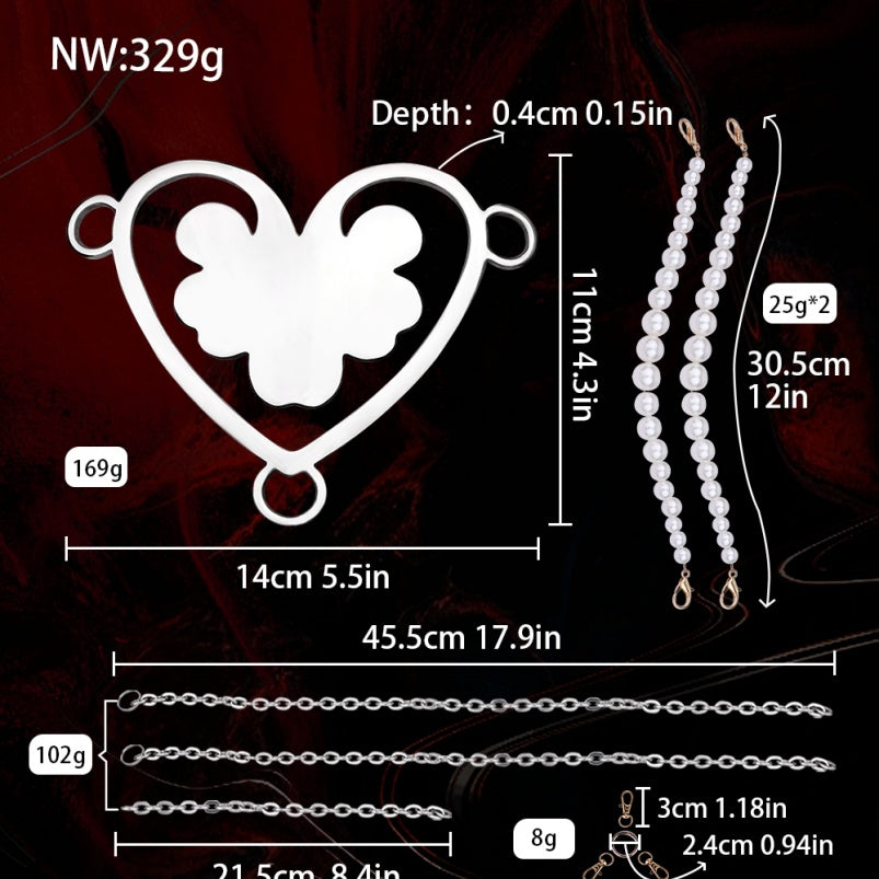Women’s Strapon Metal Crotchless Panties – Bettie Bondage Clit Stimulator BDSM Toy