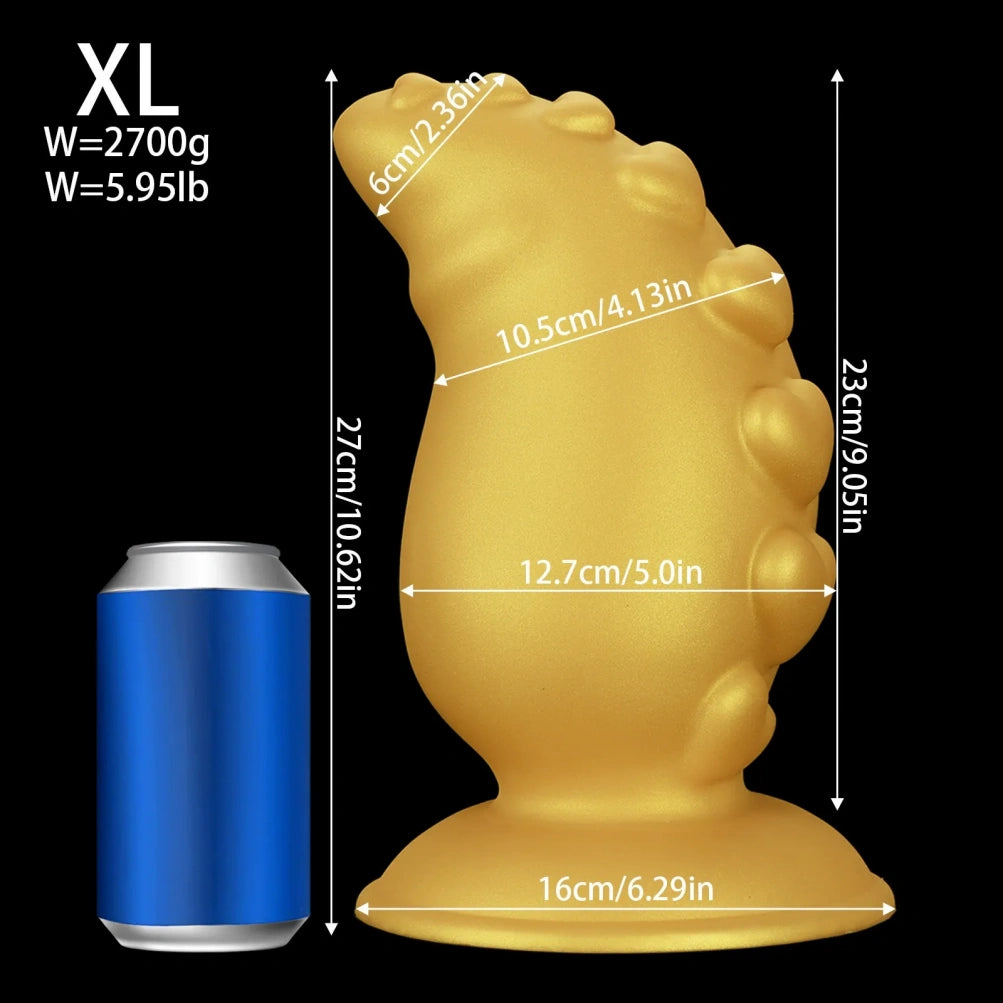 Fantasy-Silikon-Alien-Faust-Dildo – Spiral-Herz-Texturierter Riesendildo für extreme vaginale Dehnung & G-Punkt-Ekstase