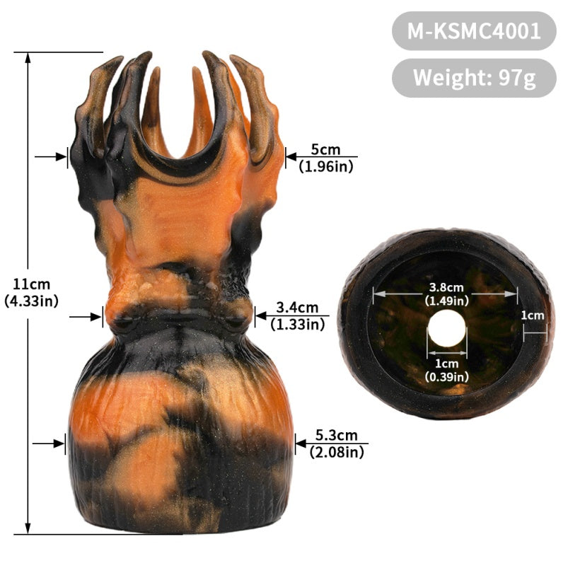 Bâillon-bouche, boule fantaisie, pieuvre, jouets sexuels coquins - Dominatrice BDSM, contrainte, encre orange
