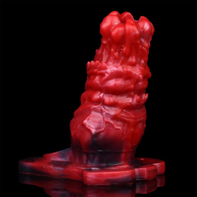 Strap-on Harness Vibrating Cock Sleeve- Monster Knots Fantasy Penissleeve Extender for Men