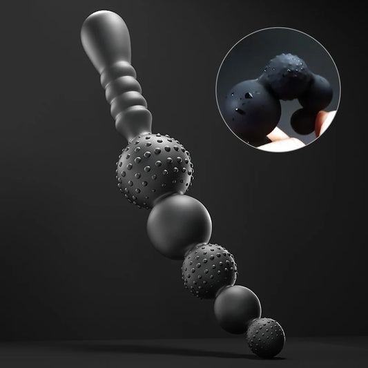 Big Anal Dildo Sex Toys - Knotted Silicone Dildos Anal Beads Dilator Sex Whip Anal Toys
