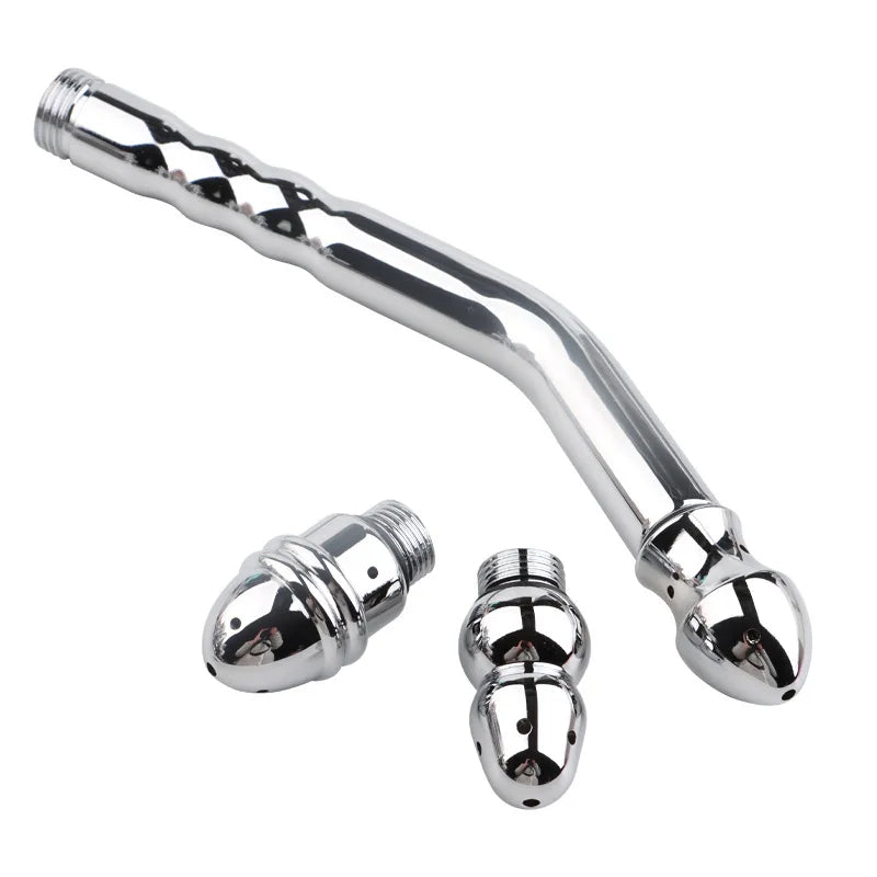Metall-Bidet-Analduschen-Reinigungsset – Wasserhahn-Einlauf-Pink-Butt-Reiniger mit 3 Wechselköpfen