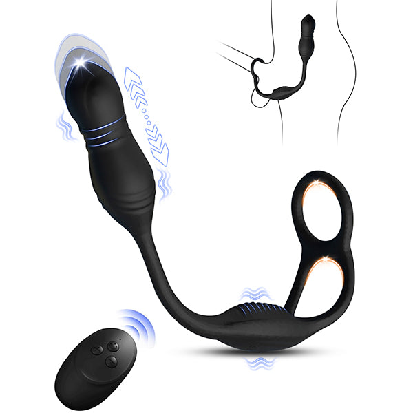 Vibrating Cock Ring Thrusting Anal Dildo - Remote Control Vagina Anal Domlust Vibrating Cock Ring Thrusting Anal Dildo - Remote Control Vagina Anal Domlust