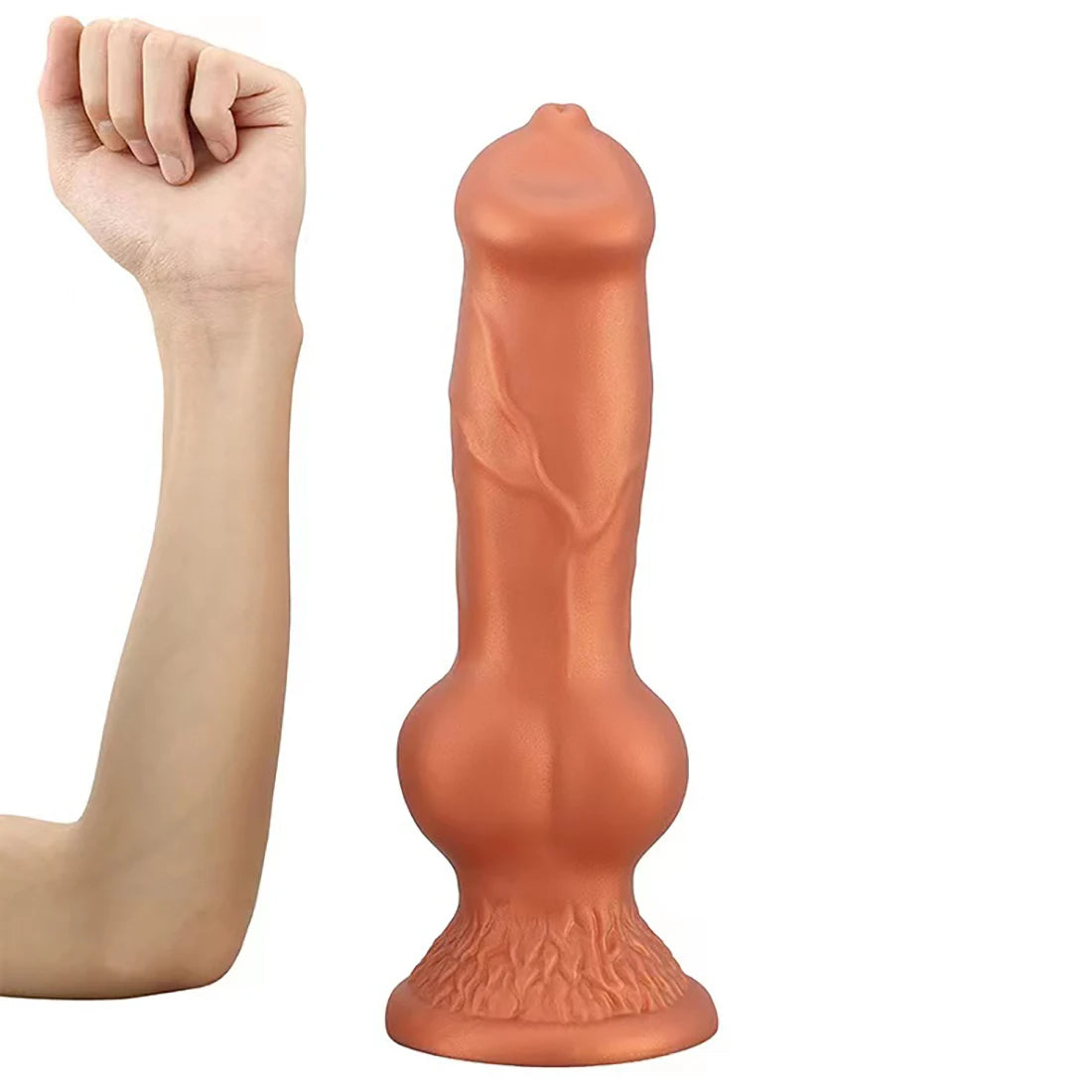 Großer Hundedildo, geknoteter Analplug – realistischer Tierdildo, Dilatator, Sexspielzeug für Frauen und Lesben