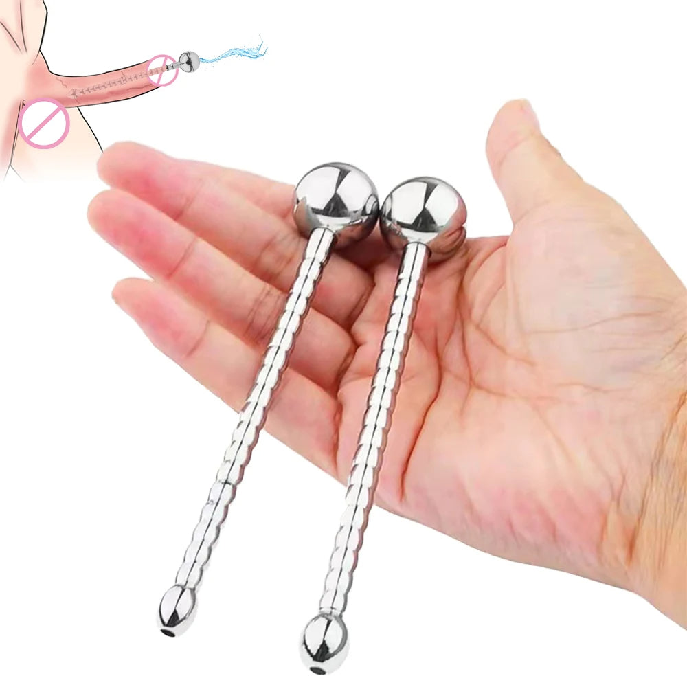 Metal Dildo Penis Plug - Stainless Steel Horse-Eye Stick Penis Milking Domlust Metal Dildo Penis Plug - Stainless Steel Horse-Eye Stick Penis Milking Domlust