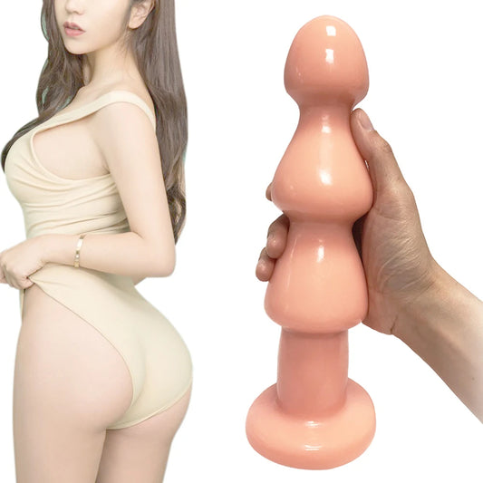 Slim Anal Dildo Butt Plug - Silicone Anal Beads Prostate Massage Stimulator