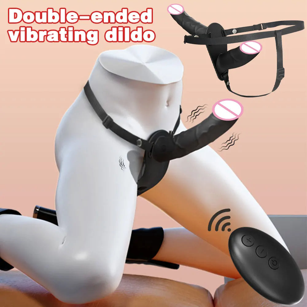 Strap On Double End Didlo - Remote Control Vibrating Pleasure for Lesb Domlust Strap On Double End Didlo - Remote Control Vibrating Pleasure for Lesb Domlust