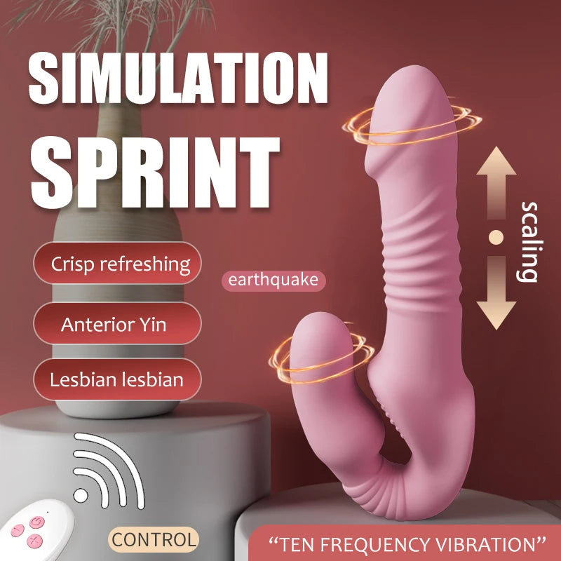 Remoter Control Thrusting Dildo - Strap On Dildo Vibrator Sex Toys for Domlust Remoter Control Thrusting Dildo - Strap On Dildo Vibrator Sex Toys for Domlust