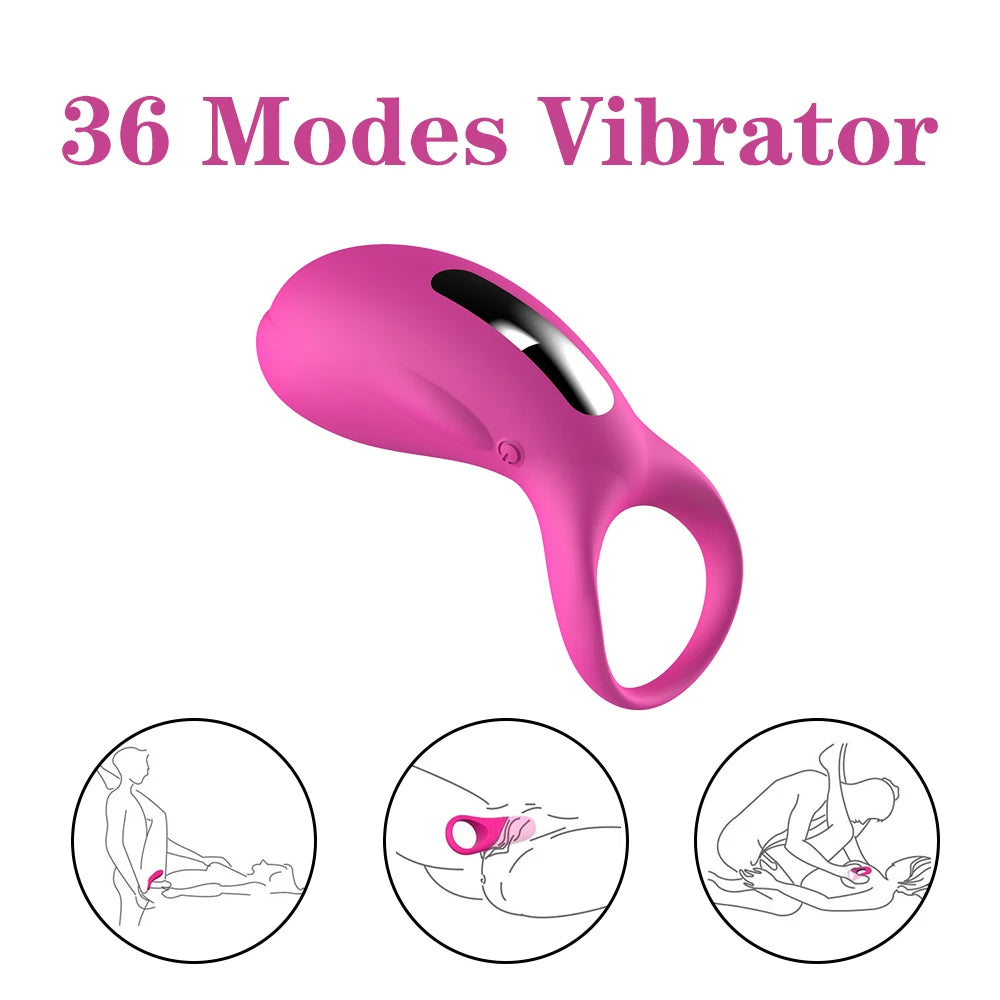 Vibromasseur vibrant pour culotte – 36 modes, anneau pénien, stimulateur clitoridien, jouets sexuels pour couples