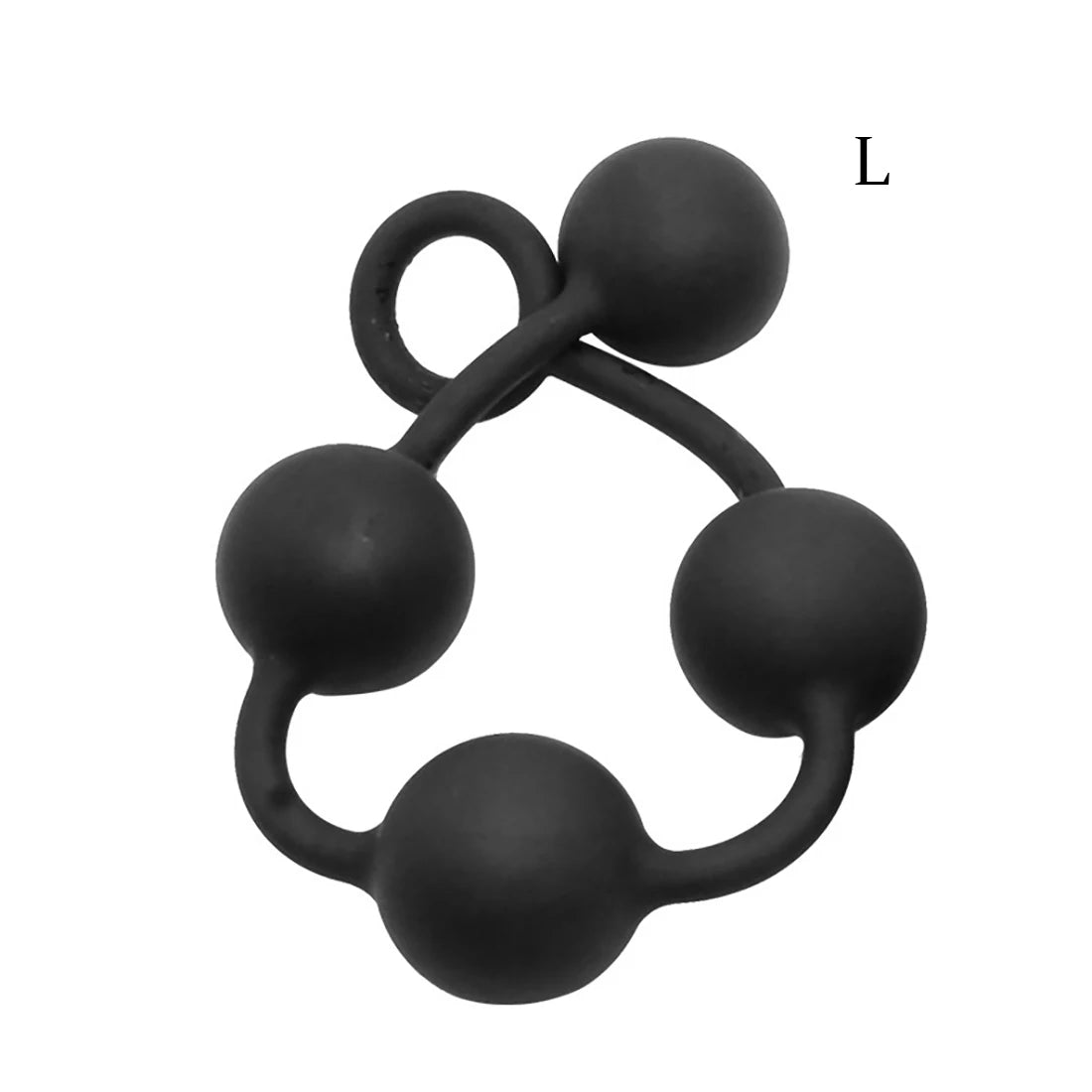 Big Anal Beads Butt Plug - Soft Silicone Black Dildo Sex Toys for Men Women