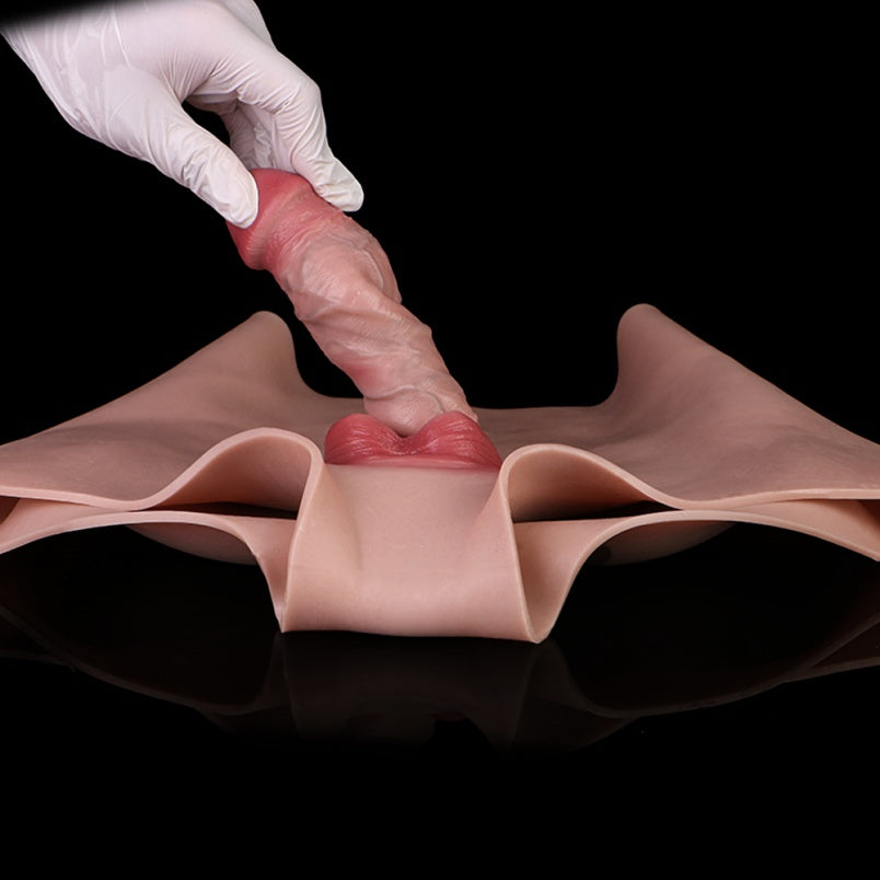 Tragbare Penishülle mit hoher Taille – Realistische Penishülle aus heller Haut