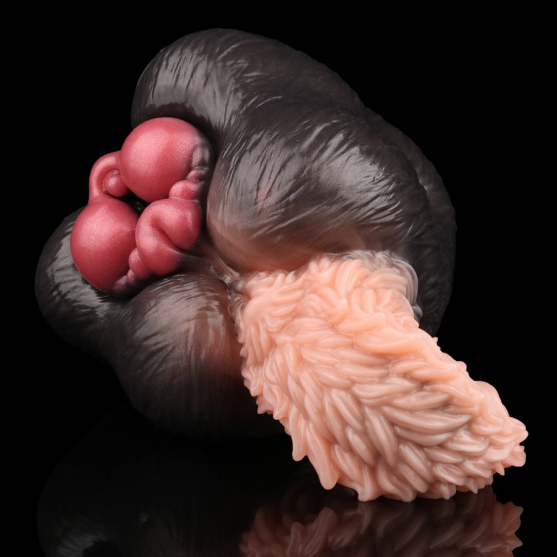 Fantasy Animal Dog Ass Pocket Pussy - Single-Channel Penis Massaging Blowjob Silicone Sex Toy