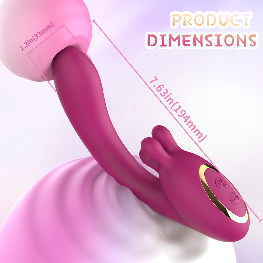 Fantasy Dildo-Style G-Spot Vibrating Magic Wand – Multi-Directional Female Silicone Stimulator