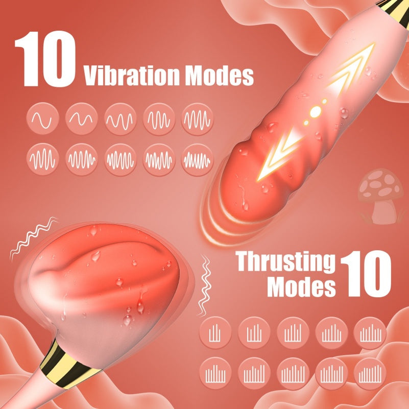 Insertable G-Spot Vibrating Magic Wand Fantasy Dildo – Suction Toy for Intense Clitoral Orgasms