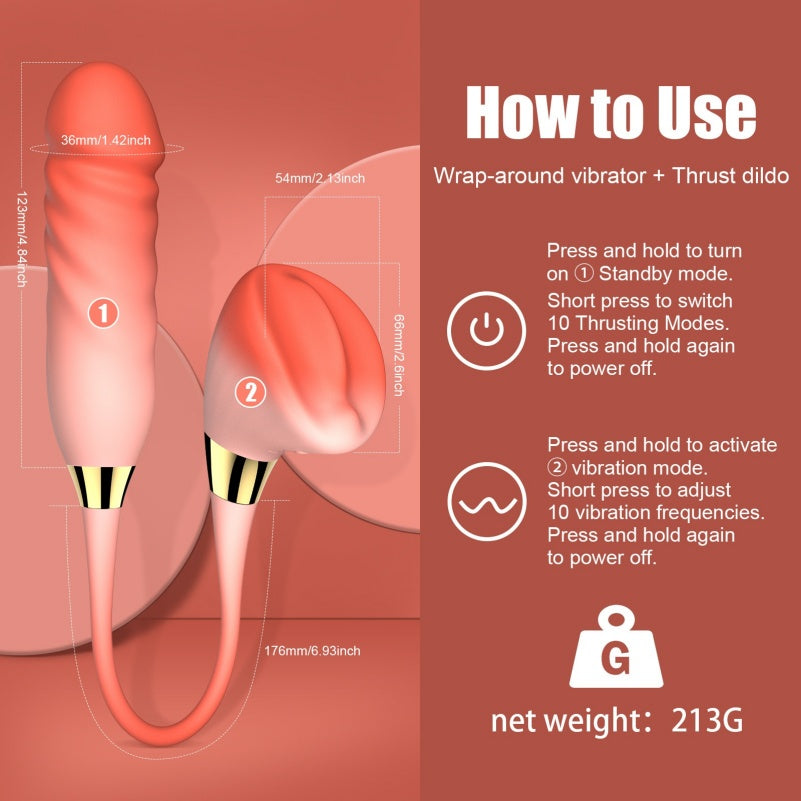 Insertable G-Spot Vibrating Magic Wand Fantasy Dildo – Suction Toy for Intense Clitoral Orgasms