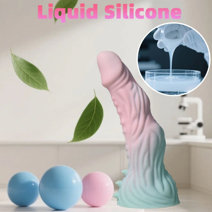 Fantasy Dragon Dildo aus Silikon mit Saugnapf – freihändiges Einführspielzeug zur vaginalen Stimulation