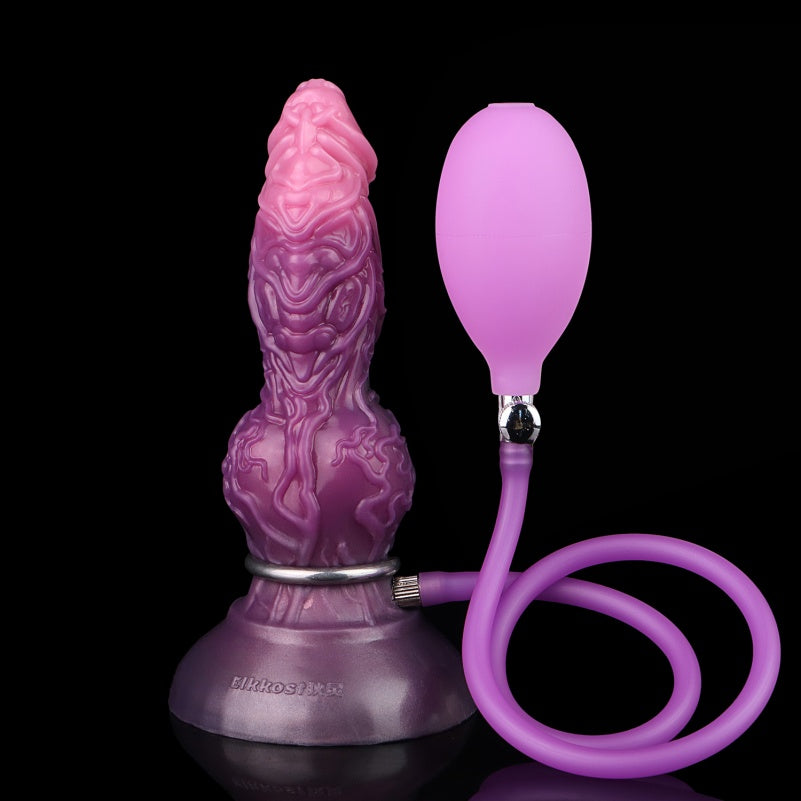 Inflatable Monsterdildo Anal Sex Toy - Dragon Purple Dildo Women Masturbating Fullness