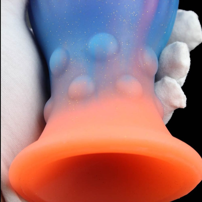 Glowing Silicone Fantasy Fist Dildo Butt Plug - Ruined Orgasm Anal Expansion BDSM Toys