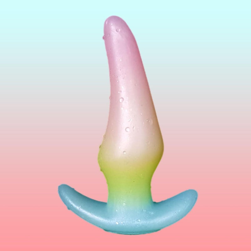 Gode anal fantaisie en silicone rose pêche – Gode ceinture BDSM pour tous les jours