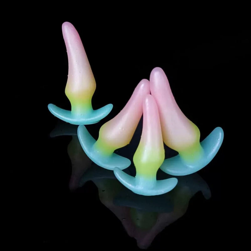 Gode anal fantaisie en silicone rose pêche – Gode ceinture BDSM pour tous les jours