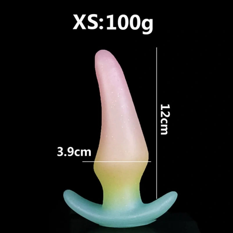 Gode anal fantaisie en silicone rose pêche – Gode ceinture BDSM pour tous les jours