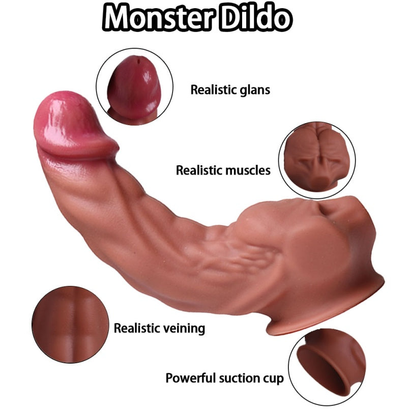 Gode anal Fantasy Monster en forme de S avec ventouse – Jouet en silicone conçu pour la stimulation du point G