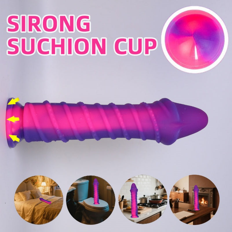 Fantasy Big Glans Long Dildo Butt Plug – 10-inch Monsterdildo Purple Silicone Anal Sex Toy