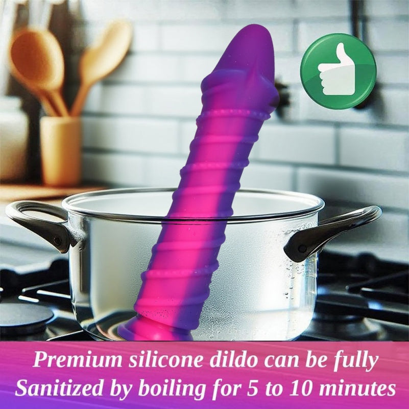 Fantasy Big Glans Long Dildo Butt Plug – 10-inch Monsterdildo Purple Silicone Anal Sex Toy