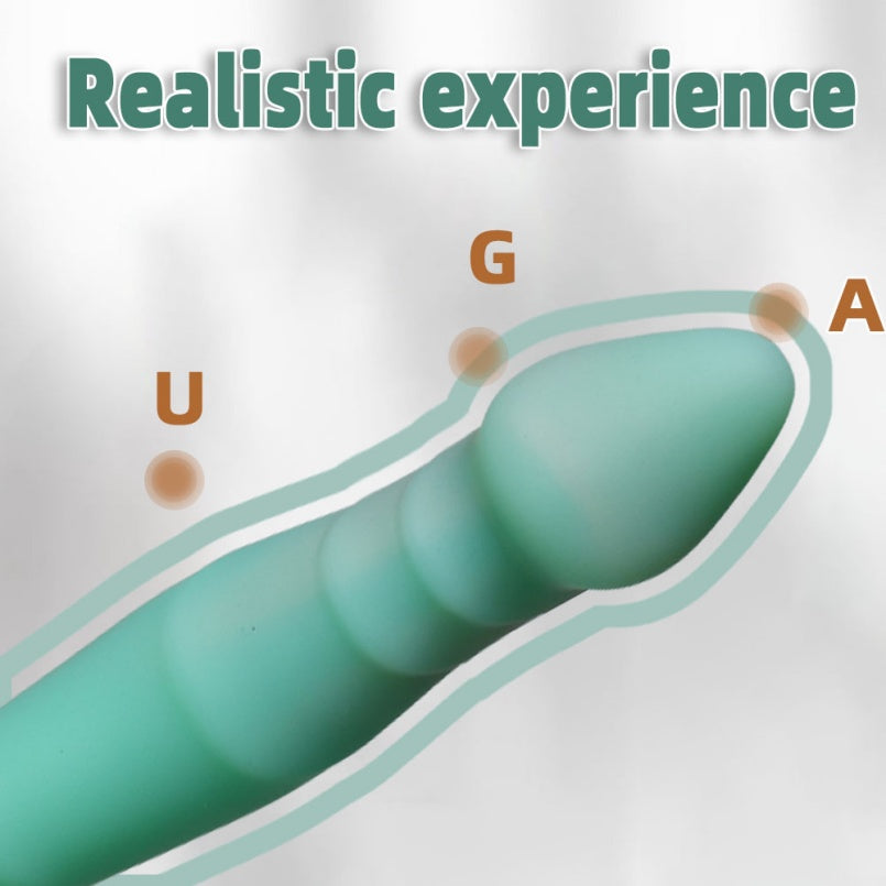 Grüner Fantasy-Dildo aus Silikon mit Saugnapf – Spiralförmiges Einführspielzeug für anale und vaginale Stimulation